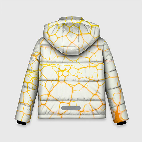 Зимняя куртка для мальчика Жёлтые разломы / 3D-Черный – фото 2