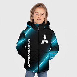 Куртка зимняя для мальчика Mitsubishi неоновые лампы, цвет: 3D-черный — фото 2