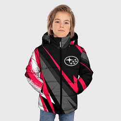 Куртка зимняя для мальчика Subaru fast lines, цвет: 3D-черный — фото 2