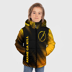 Куртка зимняя для мальчика Akame ga Kill - gold gradient: надпись, символ, цвет: 3D-черный — фото 2