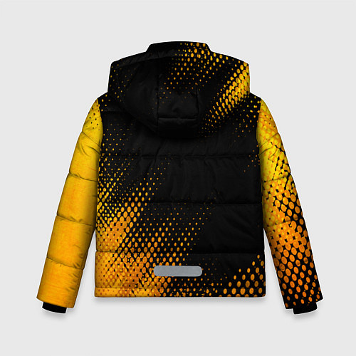 Зимняя куртка для мальчика Akame ga Kill - gold gradient: надпись, символ / 3D-Черный – фото 2
