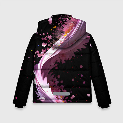 Зимняя куртка для мальчика Вихрь розовых лепестков / 3D-Черный – фото 2