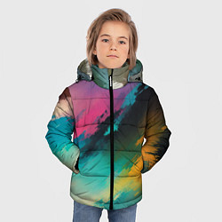 Куртка зимняя для мальчика Абстрактный туман, цвет: 3D-светло-серый — фото 2