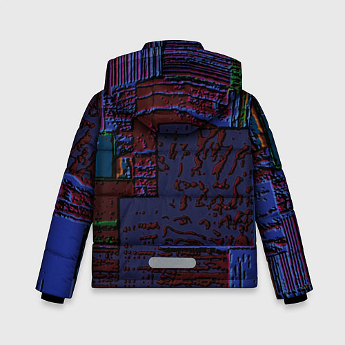 Зимняя куртка для мальчика Рельеф плит / 3D-Черный – фото 2