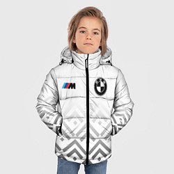 Куртка зимняя для мальчика BMW m power - белый, цвет: 3D-красный — фото 2