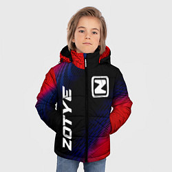 Куртка зимняя для мальчика Zotye красный карбон, цвет: 3D-черный — фото 2