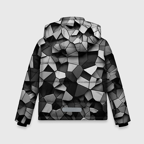 Зимняя куртка для мальчика Серые стальные плиты / 3D-Черный – фото 2