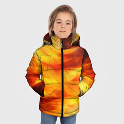 Куртка зимняя для мальчика Огонь: арт нейросети, цвет: 3D-черный — фото 2