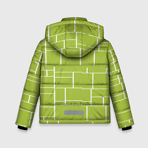 Зимняя куртка для мальчика Цвет зеленый салатовый тренд / 3D-Черный – фото 2