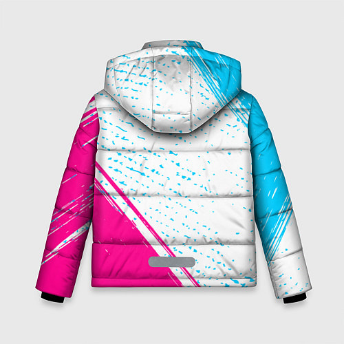 Зимняя куртка для мальчика Angels of Death neon gradient style: надпись, симв / 3D-Черный – фото 2