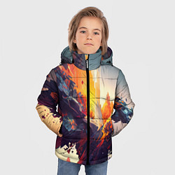 Куртка зимняя для мальчика Красивый апокалипис, цвет: 3D-светло-серый — фото 2