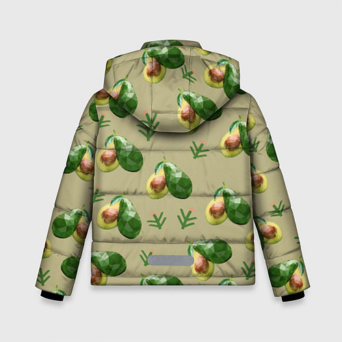Зимняя куртка для мальчика Авокадо и веточка / 3D-Светло-серый – фото 2