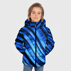 Куртка зимняя для мальчика Темно-синий металлик, цвет: 3D-светло-серый — фото 2