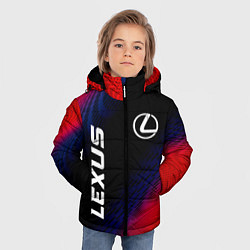 Куртка зимняя для мальчика Lexus красный карбон, цвет: 3D-черный — фото 2