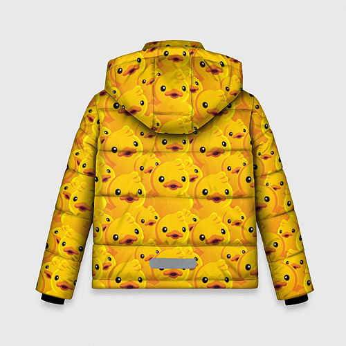 Зимняя куртка для мальчика Желтая резиновая уточка для ванны / 3D-Черный – фото 2