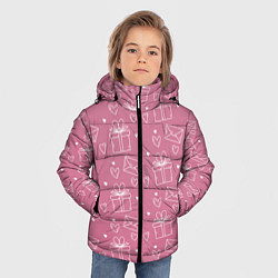 Куртка зимняя для мальчика Влюбленным паттерн, цвет: 3D-черный — фото 2
