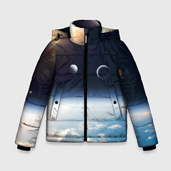 Зимняя куртка для мальчика Космос и планета Сатурн