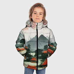 Куртка зимняя для мальчика Китайская деревня, цвет: 3D-красный — фото 2
