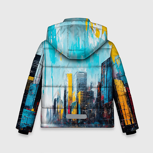 Зимняя куртка для мальчика Палитра города / 3D-Черный – фото 2