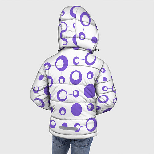 Зимняя куртка для мальчика Узор из кругов / 3D-Красный – фото 4