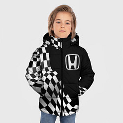 Куртка зимняя для мальчика Honda racing flag, цвет: 3D-черный — фото 2