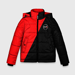 Куртка зимняя для мальчика Mass Effect n7 game computer, цвет: 3D-красный
