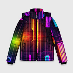 Куртка зимняя для мальчика Неонка, цвет: 3D-черный