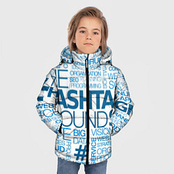 Куртка зимняя для мальчика Хештеги, цвет: 3D-черный — фото 2