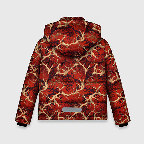 Зимняя куртка для мальчика Корни деревьев / 3D-Красный – фото 2
