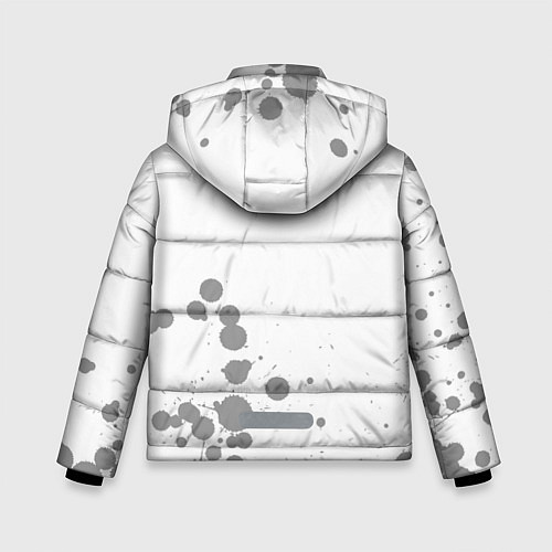 Зимняя куртка для мальчика JoJo Bizarre Adventure glitch на светлом фоне: над / 3D-Черный – фото 2