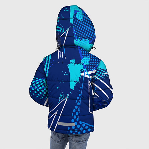 Зимняя куртка для мальчика Реал Мадрид фк эмблема / 3D-Светло-серый – фото 4