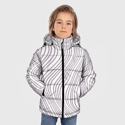 Куртка зимняя для мальчика Кривые линии, цвет: 3D-черный — фото 2