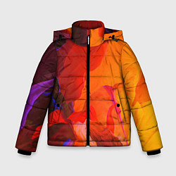 Куртка зимняя для мальчика Красно-оранжевый камень, цвет: 3D-черный