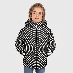Куртка зимняя для мальчика Оптическая спираль, цвет: 3D-светло-серый — фото 2