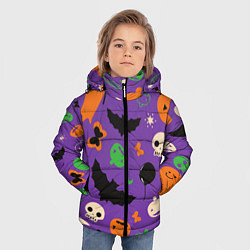 Куртка зимняя для мальчика Halloween style, цвет: 3D-светло-серый — фото 2
