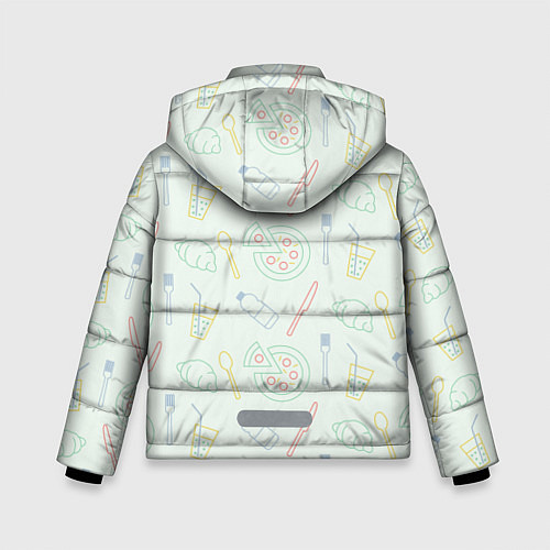 Зимняя куртка для мальчика Pizza lover / 3D-Светло-серый – фото 2