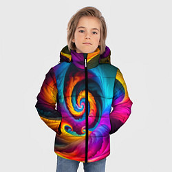 Куртка зимняя для мальчика Радужная воронка, цвет: 3D-красный — фото 2