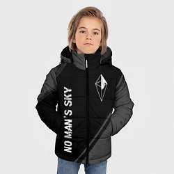 Куртка зимняя для мальчика No Mans Sky glitch на темном фоне: надпись, символ, цвет: 3D-черный — фото 2