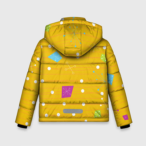Зимняя куртка для мальчика Yellow abstraction / 3D-Черный – фото 2