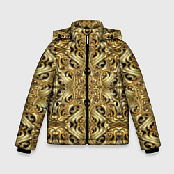 Куртка зимняя для мальчика Золотая кольчуга, цвет: 3D-черный