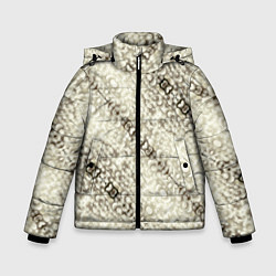 Куртка зимняя для мальчика Жемчужная россыпь, цвет: 3D-черный