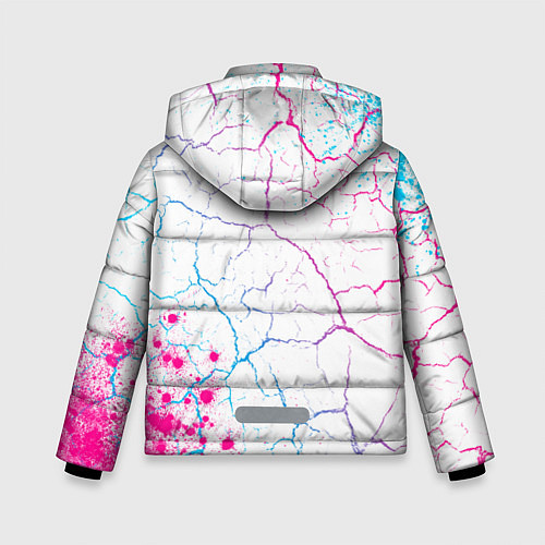 Зимняя куртка для мальчика Death Stranding neon gradient style: надпись, симв / 3D-Черный – фото 2