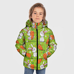 Куртка зимняя для мальчика Летние зайчики, цвет: 3D-красный — фото 2