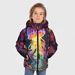 Куртка зимняя для мальчика Фантастическая медуза, цвет: 3D-черный — фото 2