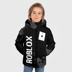 Куртка зимняя для мальчика Roblox glitch на темном фоне: надпись, символ, цвет: 3D-черный — фото 2