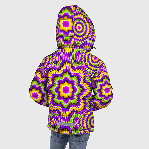 Зимняя куртка для мальчика Красочная иллюзия расширения / 3D-Красный – фото 4