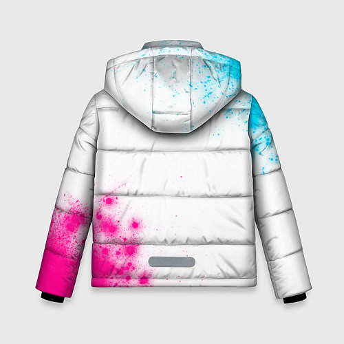 Зимняя куртка для мальчика Darling in the FranXX neon gradient style: надпись / 3D-Черный – фото 2