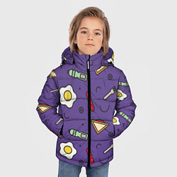 Куртка зимняя для мальчика Eggs breakfast, цвет: 3D-светло-серый — фото 2