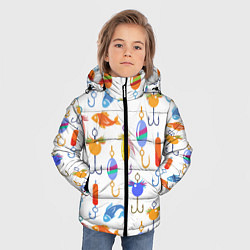Куртка зимняя для мальчика Рыбалочка, цвет: 3D-светло-серый — фото 2