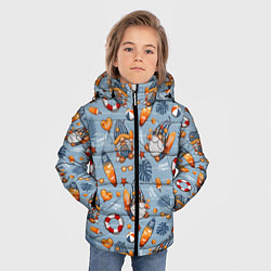 Куртка зимняя для мальчика Пляжные гномы, цвет: 3D-черный — фото 2